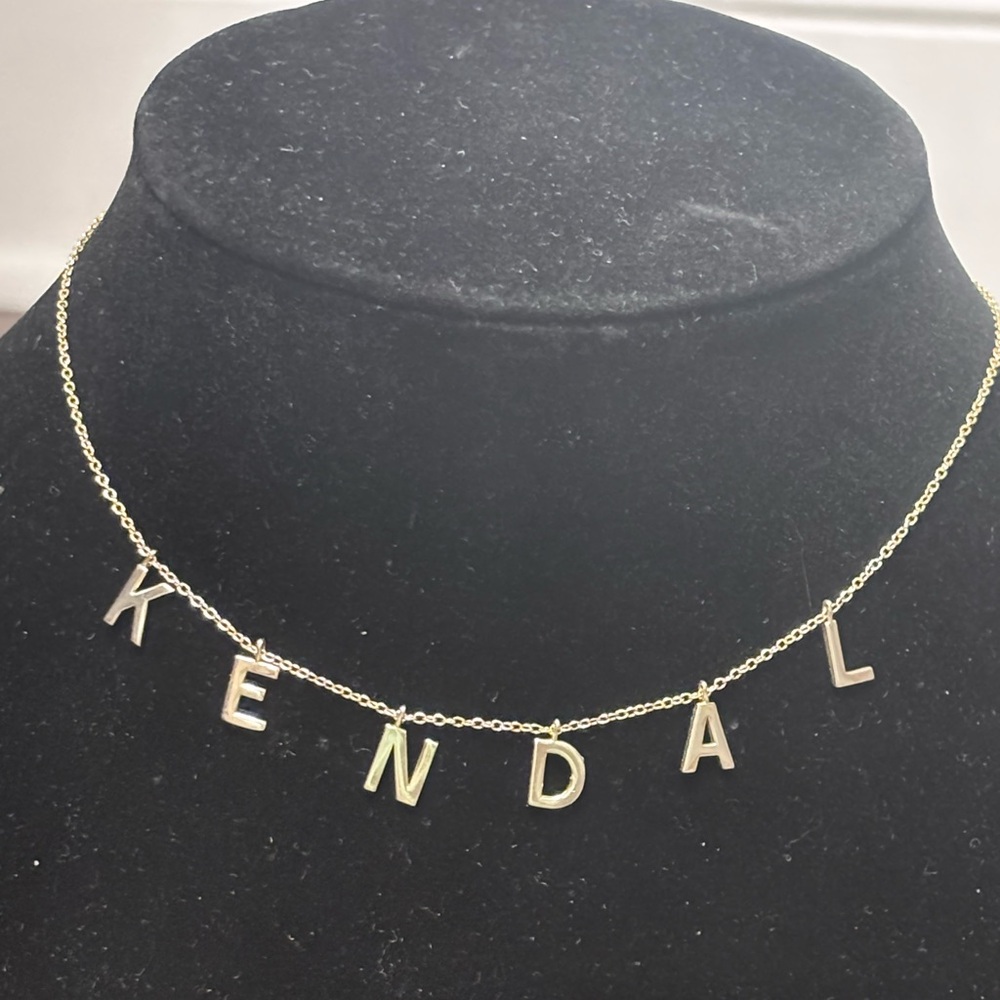 Kendal Gold over sterling silver Letter Necklace
